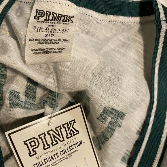 PINK University of OREGON White BLING T-Shirt NWT - Picture 3 of 4